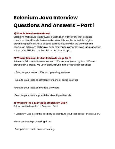 java oops interview questions for selenium