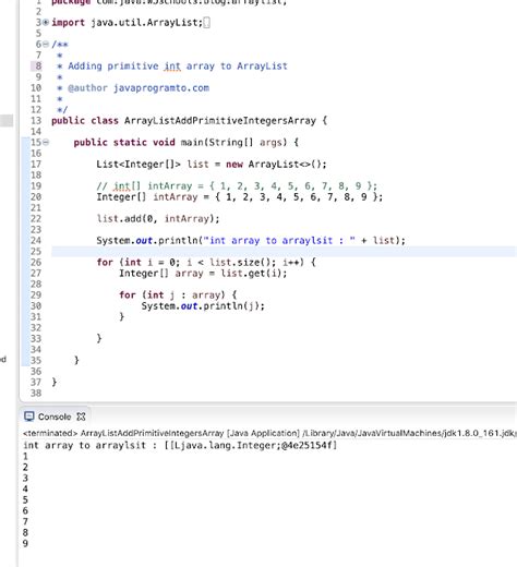 java primitive int array to list