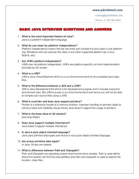 java problem interview questions
