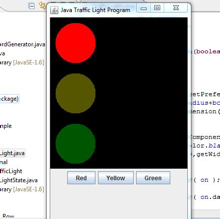 java program for traffic light