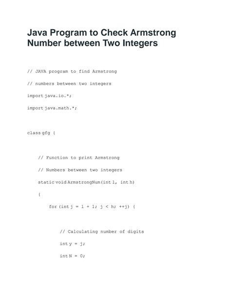 java program to check armstrong number between two integers