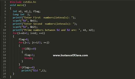 java program to print prime numbers from 1 to 100 using for loop