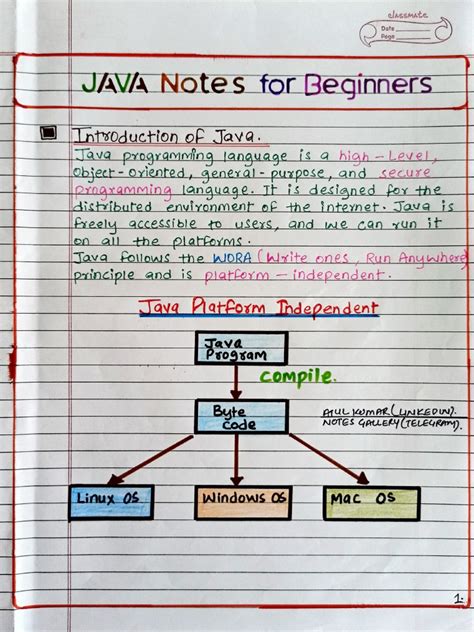 java programming notes pdf for mca