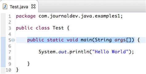 Java Public Static Void Main Example