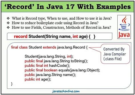 java record sample