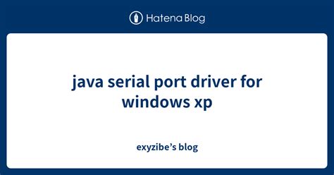 Java Serial Port Driver