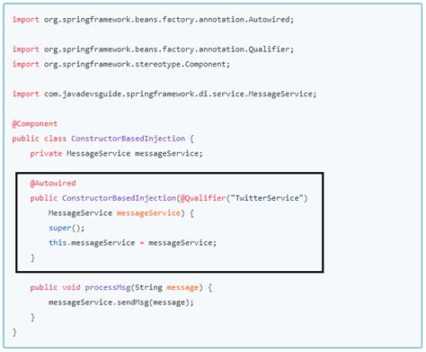 java spring boot dependency injection example