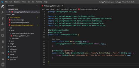 java spring code
