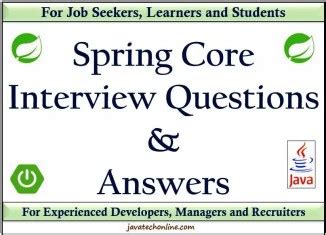 java spring core interview questions