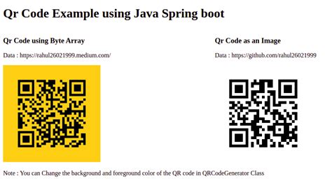 java spring qr code generator