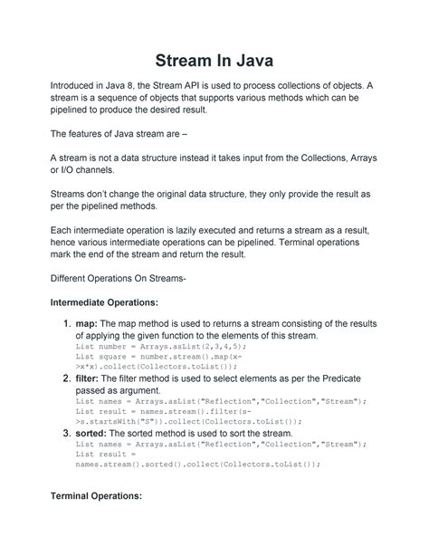 java stream api coding questions pdf
