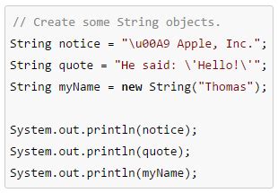 Java String Literal Example