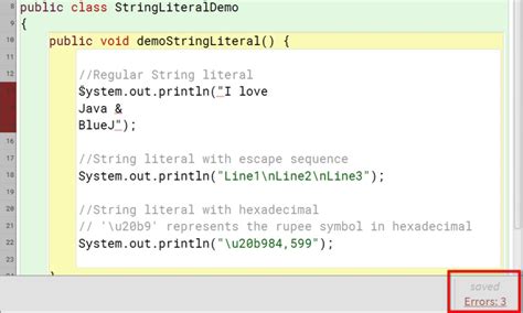 Java String Literal Multiple Lines
