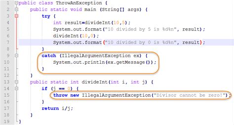 Java Throw Error Example