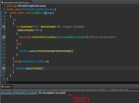 Java Throw Exception In Method Header