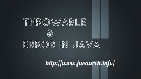 Java Throwable Error Code