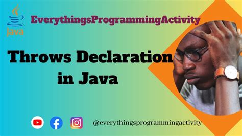 Java Throws Declaration