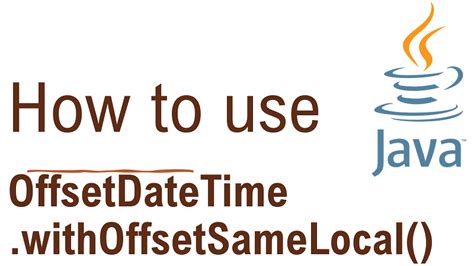 java time offsetdatetime now ()
