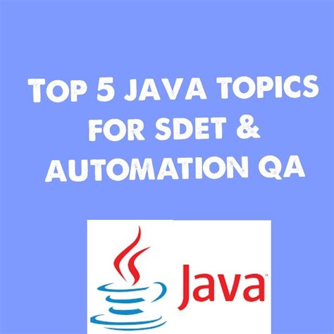 java topics for automation testing