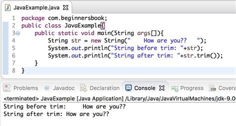 Java Trim The String