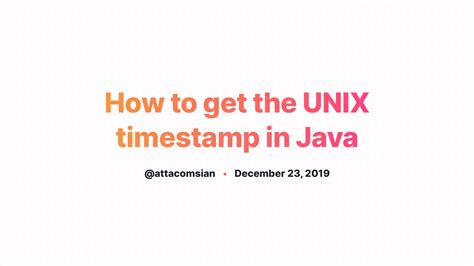 java unix timestamp format