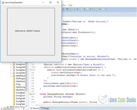 Java Window Message