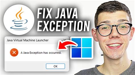 A java exception has occurred что делать windows 10