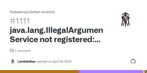 Java.lang.illegalargumentexception Service Not Registered