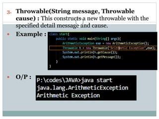 Java.lang.throwable Cause