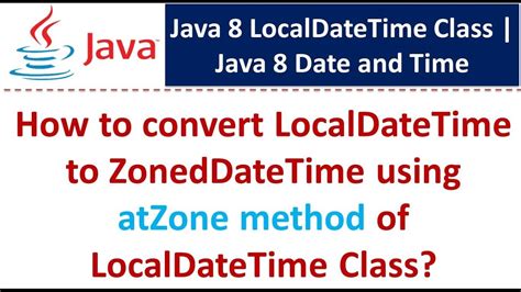 Java.time.zoneddatetime Example