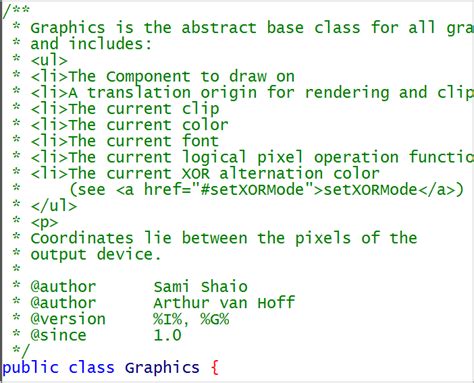 javadoc code example