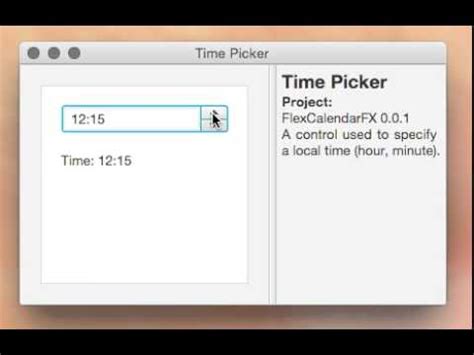 Javafx Time Field