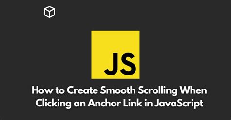 Javascript Anchor Link