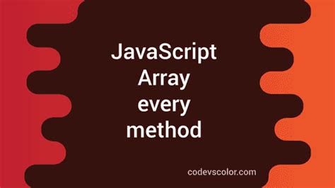 javascript array every method example