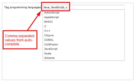 Javascript Autocomplete Comma Separated