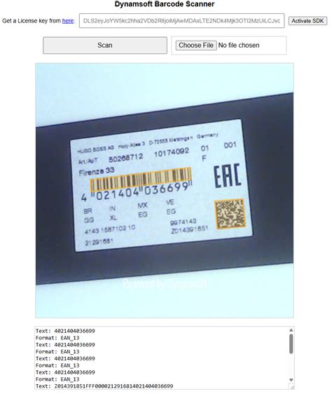 Javascript Barcode Scanner Function