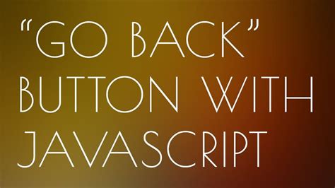 Javascript Block Go Back