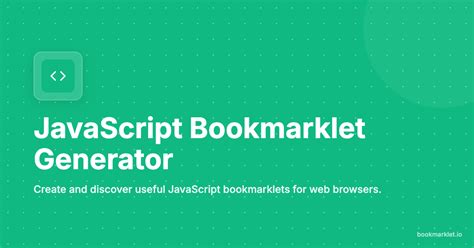 Javascript Bookmarklet Creator