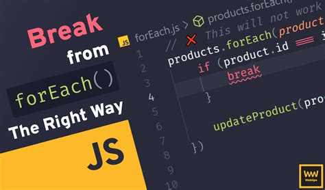 javascript break foreach and return value