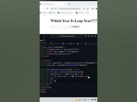 Javascript Calculate Leap Year