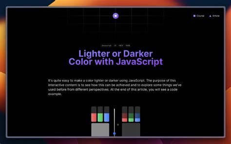 Javascript Calculate Lighter Color