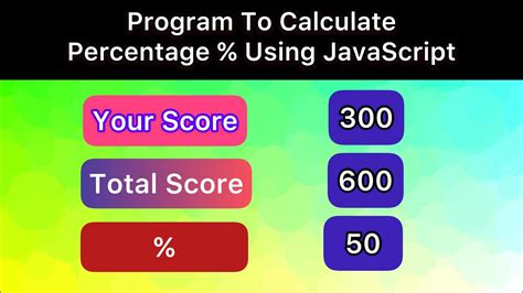 Javascript Calculate Percentage