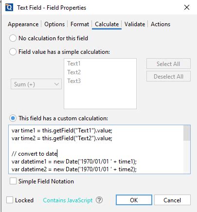 Javascript Calculate Time Difference