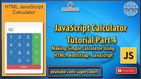 Javascript Calculator Tutorial Youtube