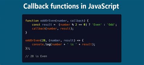 javascript callback function with parameters and return value