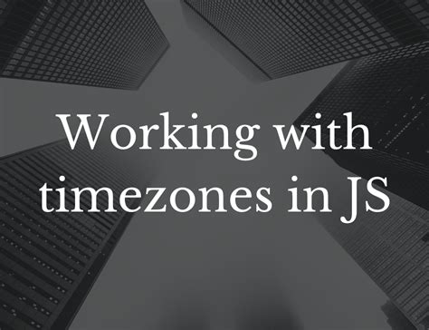 javascript change timezone