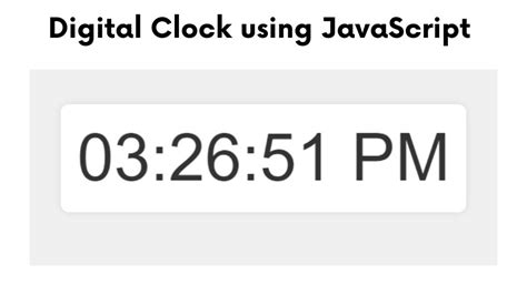 Javascript Clock Am Pm
