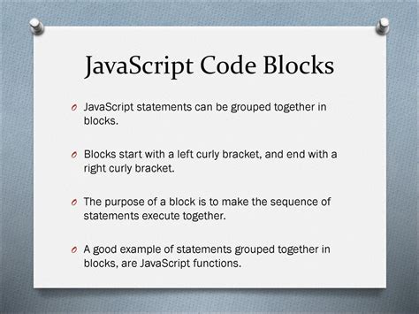 javascript code block in html