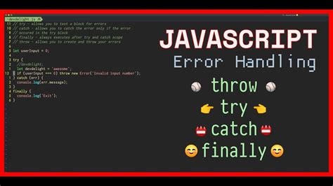 javascript code error handling