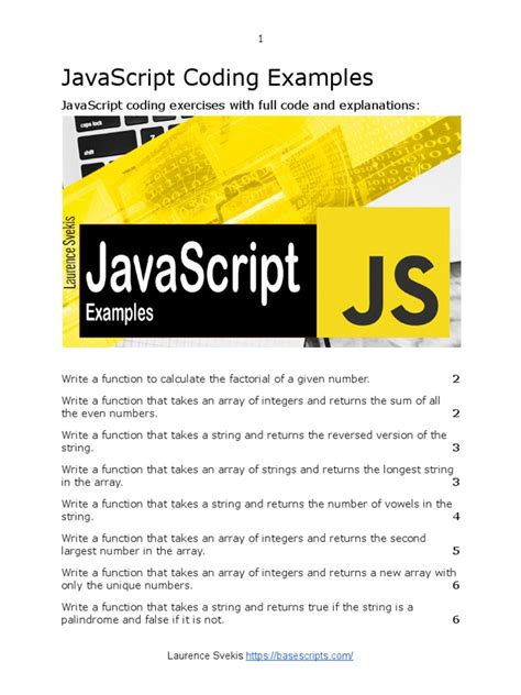 javascript coding examples pdf